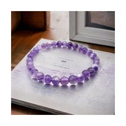 racelet en Améthyste Light 6mm aux nuances lavande.