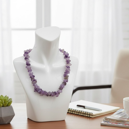 Collier Améthyste Baroque Magnétisé | Libération & Spiritualité