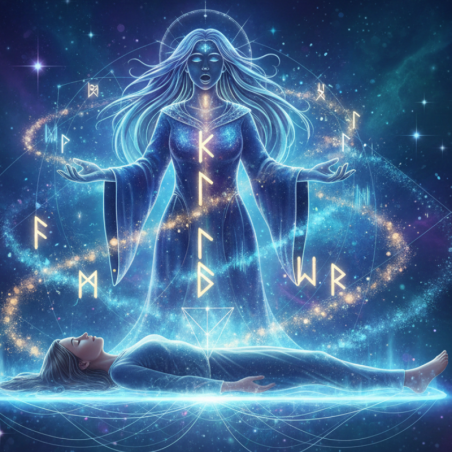 Soin runique quantique et chant sacré Galdr pour l'harmonisation des corps subtils.