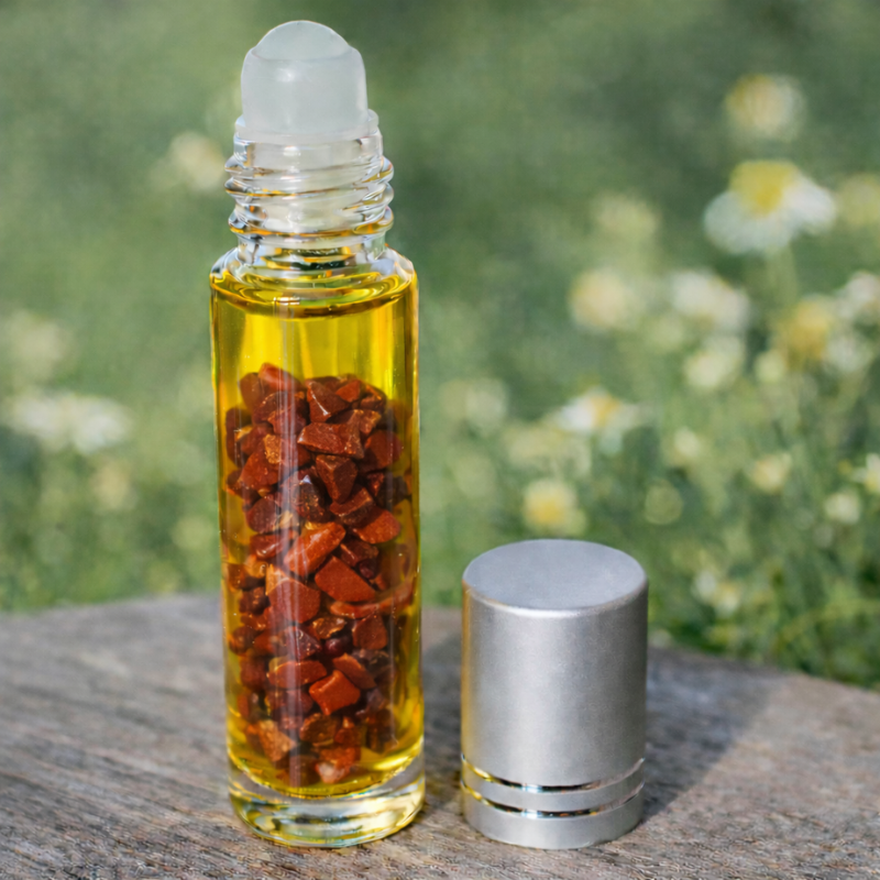 Élixir de Jaspe Rouge, imprégnation lente dans l'huile d'Argan bio et magnétisé - Créations Serpentine.