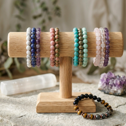 Bracelets en pierres de 8mm, sélectionné au pendule et programmés dans une intention précise par Créations Serpentine.