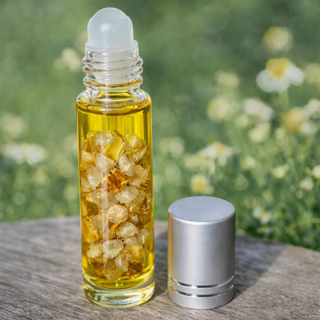 Élixir de Quartz Rutile magnétisé, imprégnation lente dans l'huile d'Argan bio - Créations Serpentine.