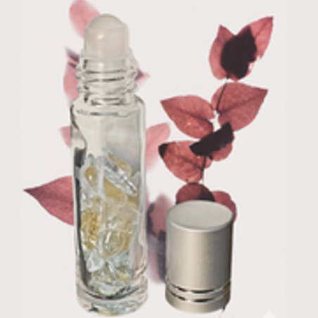 Roll-on de soin vibratoire, pierres de Citrine magnétisées - Créations Serpentine.