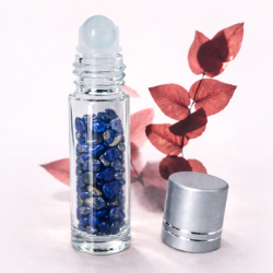 Roll-on de soin vibratoire, pierres de Lapis-lazuli magnétisées - Créations Serpentine.
