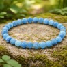Bracelet en perles de 6mm en Apatite bleue naturelle de Madagascar - Créations Serpentine.
