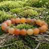 Bracelet en perles de 8mm en Aventurine Orange naturelle - Motivation et Confiance - Créations Serpentine.