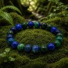 Bracelet en Azurite-Chrysocolle naturelle du Pérou - Équilibre et Sagesse - Créations Serpentine.