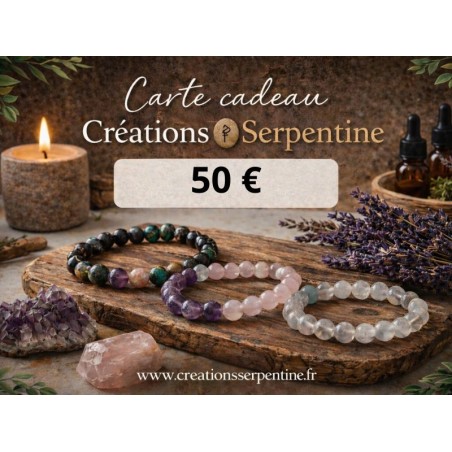Carte Cadeau 50€ - Carte Cadeau idéale pour un suivi naturo, une guidance ou une parure personnalisée