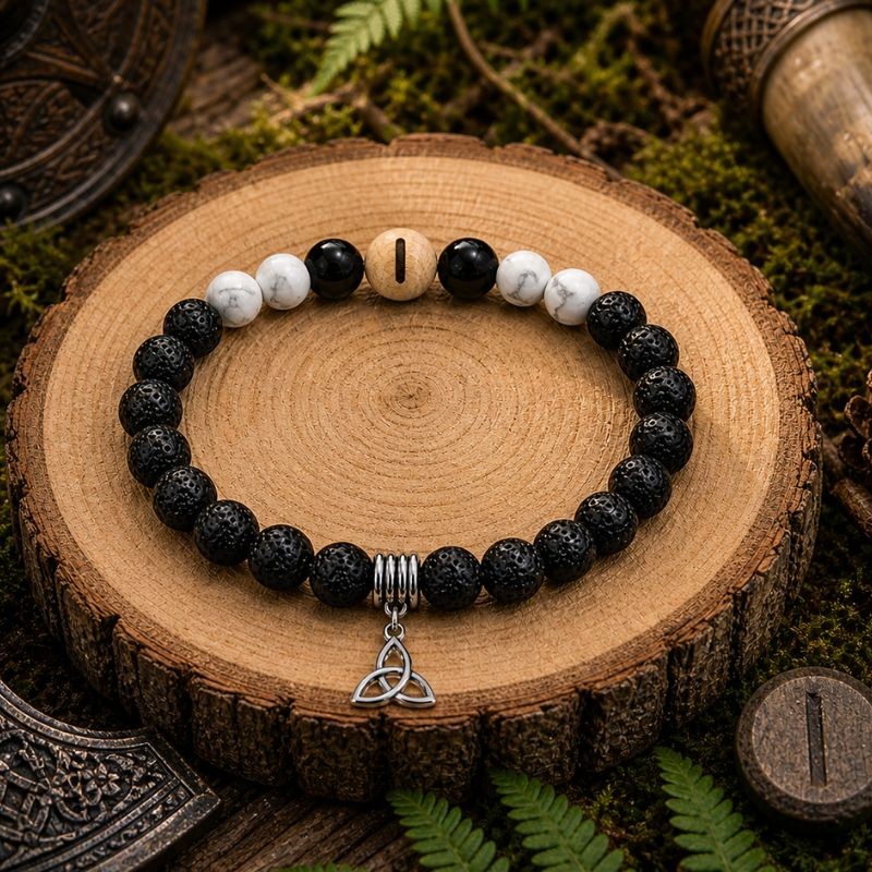 Bracelet Runique Isa - Stabilité, Volonté & Protection Vibratoire