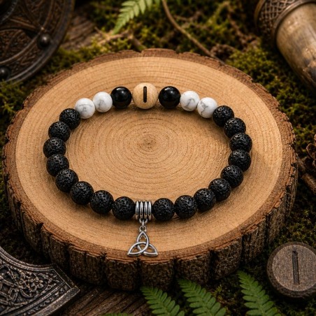 Bracelet Runique Isa - Stabilité, Volonté & Protection Vibratoire