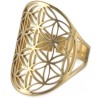 Bague Fleur de vie Dorée