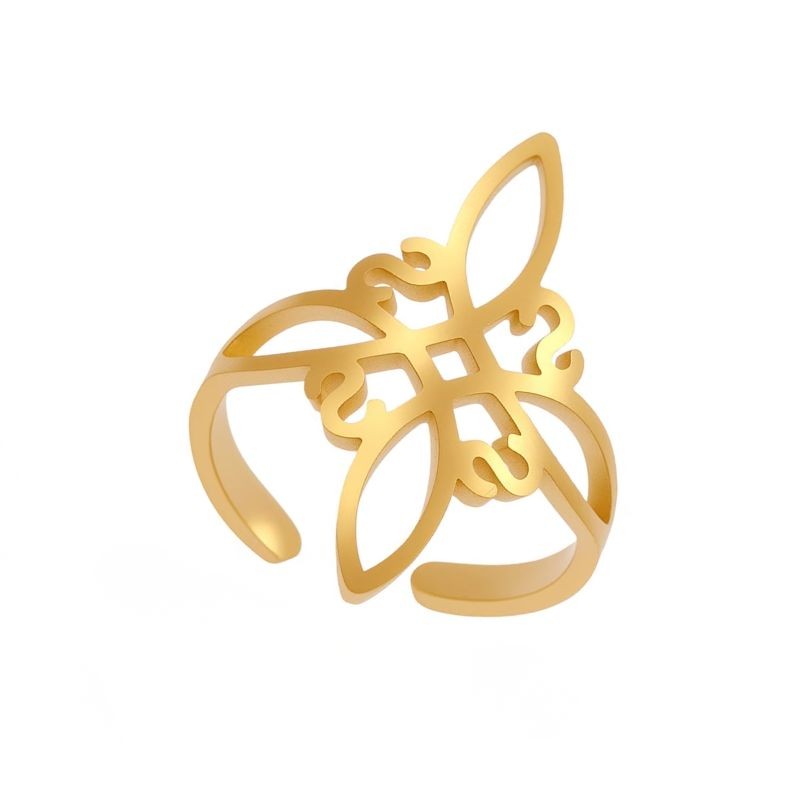 Bague noeud de sorcière dorée