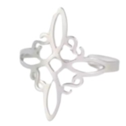Bague Noeud de sorcière argenté
