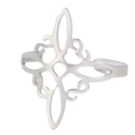 Bague Noeud de sorcière argenté