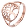 Bague arbre de vie or rosé