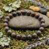 Bracelet en Bronzite naturelle 8mm - Bouclier de protection et ancrage - Créations Serpentine.