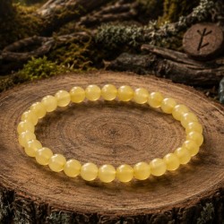 Bracelet magnétisé en Citrine naturelle d'Argentine 8mm - Pierre de réussite et de joie, lithothérapie.