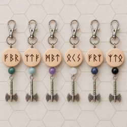 Porte-clés Runique - Talisman Sur Mesure, Intention Personnalisée