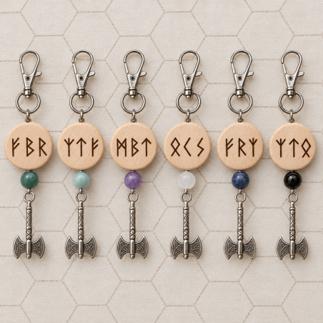 Porte-clés Runique - Talisman Sur Mesure, Intention Personnalisée