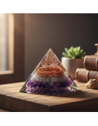 Découvrez nos orgonites et pyramides en cristaux. Transformez les énergies stagnantes de votre foyer en ondes positives pour une protection vibratoire unique.